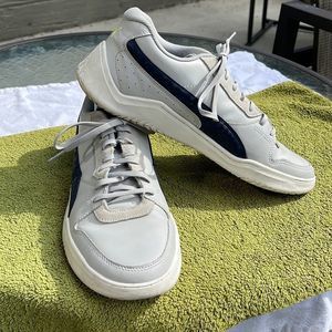 Puma men’s golf shoes size 11 good shape gray and navy blue very comfortable.